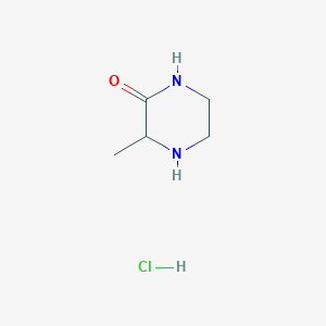 molecular formula C5H11ClN2O B7810699 3-Methylpiperazin-2-one hydrochloride 