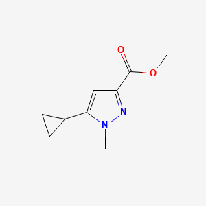 molecular formula C9H12N2O2 B7810704 methyl 5-cyclopropyl-1-methyl-1H-pyrazole-3-carboxylate 