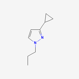 molecular formula C9H14N2 B7810706 3-cyclopropyl-1-propyl-1H-pyrazole 