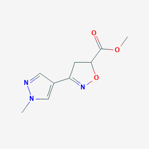 Methyl 3-(1-methyl-1H-pyrazol-4-yl)-4,5-dihydroisoxazole-5-carboxylate