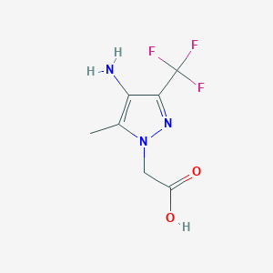 2-(4-Amino-5-methyl-3-(trifluoromethyl)-1H-pyrazol-1-yl)acetic acid