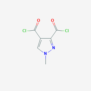 molecular formula C6H4Cl2N2O2 B7810788 1-methyl-1H-pyrazole-3,4-dicarbonyl dichloride 