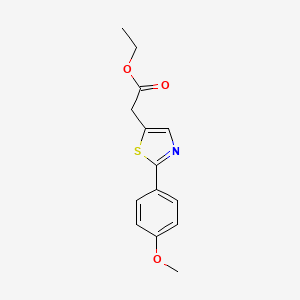 molecular formula C14H15NO3S B7810789 Ethyl 2-(2-(4-methoxyphenyl)thiazol-5-yl)acetate CAS No. 885681-46-9
