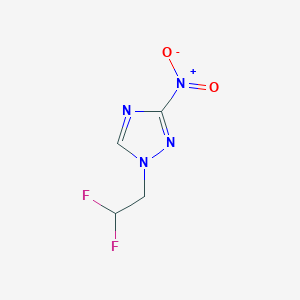 molecular formula C4H4F2N4O2 B7810797 1-(2,2-difluoroethyl)-3-nitro-1H-1,2,4-triazole 