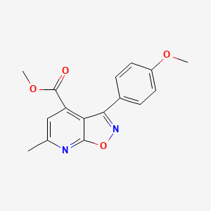 molecular formula C16H14N2O4 B7810819 Methyl 3-(4-methoxyphenyl)-6-methylisoxazolo[5,4-b]pyridine-4-carboxylate 
