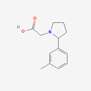 molecular formula C13H17NO2 B7810838 2-(2-(m-Tolyl)pyrrolidin-1-yl)acetic acid 