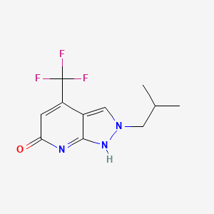 2-(2-methylpropyl)-4-(trifluoromethyl)-1H-pyrazolo[3,4-b]pyridin-6-one