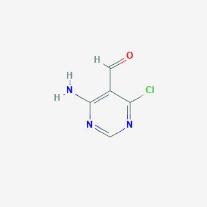 molecular formula C5H4ClN3O B078110 4-Amino-6-chloropyrimidine-5-carbaldehyde CAS No. 14160-93-1