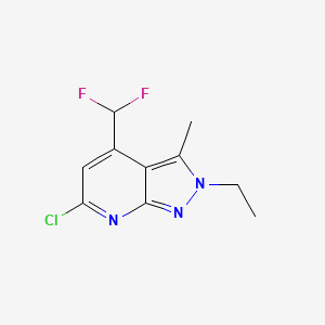 6-chloro-4-(difluoromethyl)-2-ethyl-3-methyl-2H-pyrazolo[3,4-b]pyridine