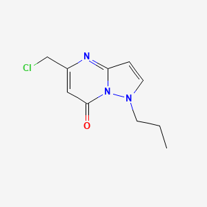 molecular formula C10H12ClN3O B7811102 5-(chloromethyl)-1-propylpyrazolo[1,5-a]pyrimidin-7(1H)-one 