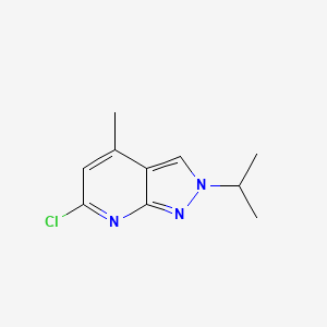 molecular formula C10H12ClN3 B7811120 6-Chloro-2-isopropyl-4-methyl-2H-pyrazolo[3,4-b]pyridine 