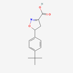 molecular formula C14H17NO3 B7811123 5-(4-(tert-Butyl)phenyl)-4,5-dihydroisoxazole-3-carboxylic acid 