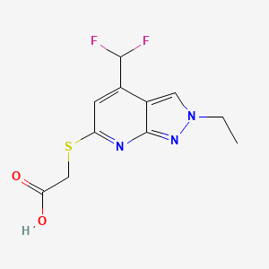 2-((4-(Difluoromethyl)-2-ethyl-2H-pyrazolo[3,4-b]pyridin-6-yl)thio)acetic acid