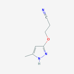 3-((3-Methyl-1H-pyrazol-5-yl)oxy)propanenitrile