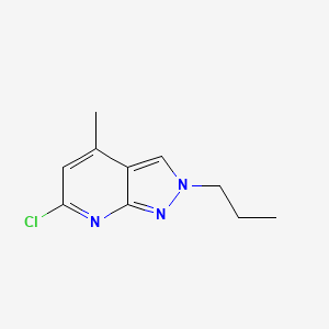 molecular formula C10H12ClN3 B7811202 6-chloro-4-methyl-2-propyl-2H-pyrazolo[3,4-b]pyridine 