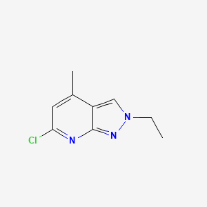 molecular formula C9H10ClN3 B7811210 6-chloro-2-ethyl-4-methyl-2H-pyrazolo[3,4-b]pyridine 
