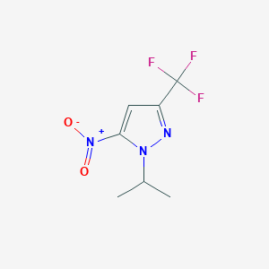 molecular formula C7H8F3N3O2 B7811246 1-Isopropyl-5-nitro-3-(trifluoromethyl)-1H-pyrazole 
