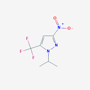 molecular formula C7H8F3N3O2 B7811250 1-Isopropyl-3-nitro-5-(trifluoromethyl)-1H-pyrazole 