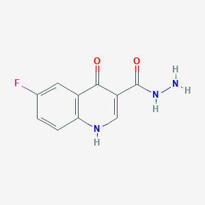 molecular formula C10H8FN3O2 B7811282 6-Fluoro-4-hydroxyquinoline-3-carbohydrazide CAS No. 915978-56-2