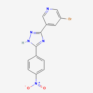 3-bromo-5-[3-(4-nitrophenyl)-1H-1,2,4-triazol-5-yl]pyridine