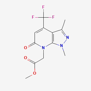 Methyl 2-(1,3-dimethyl-6-oxo-4-(trifluoromethyl)-1H-pyrazolo[3,4-b]pyridin-7(6H)-yl)acetate