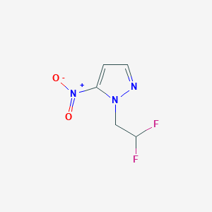 molecular formula C5H5F2N3O2 B7811353 1-(2,2-difluoroethyl)-5-nitro-1H-pyrazole 