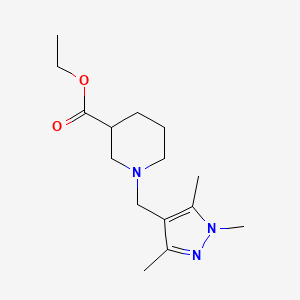 ethyl 1-[(1,3,5-trimethyl-1H-pyrazol-4-yl)methyl]piperidine-3-carboxylate