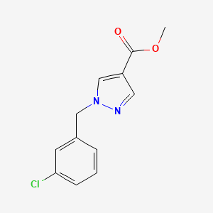 molecular formula C12H11ClN2O2 B7811383 methyl 1-(3-chlorobenzyl)-1H-pyrazole-4-carboxylate 