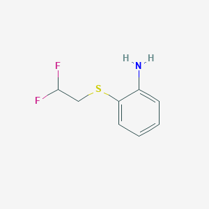 molecular formula C8H9F2NS B7811387 2-((2,2-Difluoroethyl)thio)aniline 
