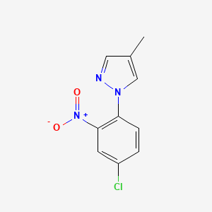 molecular formula C10H8ClN3O2 B7811406 1-(4-chloro-2-nitrophenyl)-4-methyl-1H-pyrazole 