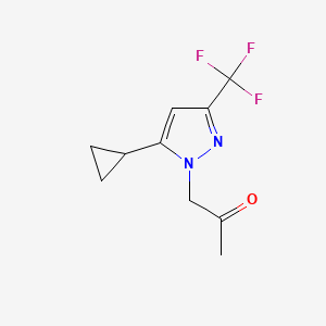 molecular formula C10H11F3N2O B7811443 1-(5-Cyclopropyl-3-(trifluoromethyl)-1H-pyrazol-1-yl)propan-2-one 