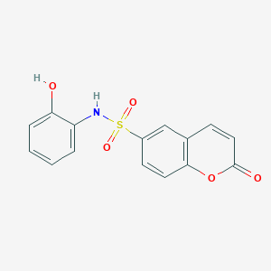 molecular formula C15H11NO5S B7811444 N-(2-hydroxyphenyl)-2-oxo-2H-chromene-6-sulfonamide 