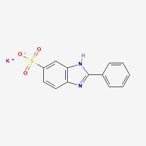 molecular formula C13H9KN2O3S B7811485 potassium;2-phenyl-3H-benzimidazole-5-sulfonate 