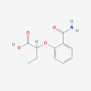 molecular formula C11H13NO4 B7811515 2-(2-Carbamoylphenoxy)butanoic acid 