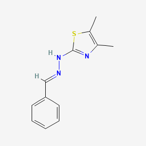 molecular formula C12H13N3S B7811526 Benzaldehyde (4,5-dimethyl-1,3-thiazol-2-yl)hydrazone 