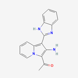 1-[2-amino-1-(1H-benzimidazol-2-yl)indolizin-3-yl]ethanone