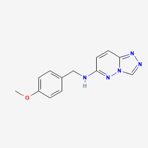 molecular formula C13H13N5O B7811547 N-(4-methoxybenzyl)[1,2,4]triazolo[4,3-b]pyridazin-6-amine 