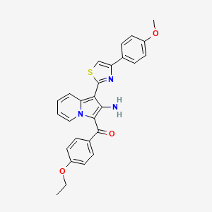 {2-Amino-1-[4-(4-methoxyphenyl)-1,3-thiazol-2-yl]indolizin-3-yl}(4-ethoxyphenyl)methanone