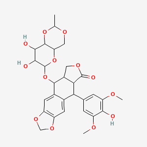 molecular formula C29H32O13 B7811600 4'-Demethylepipodophyllotoxin 9-(4,6-O-ethylidene-beta-D-glucopyranoside) 