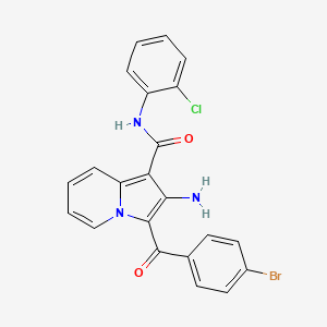 molecular formula C22H15BrClN3O2 B7811614 2-amino-3-(4-bromobenzoyl)-N-(2-chlorophenyl)indolizine-1-carboxamide 