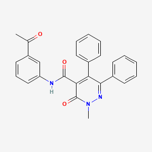 molecular formula C26H21N3O3 B7811643 N-(3-acetylphenyl)-2-methyl-3-oxo-5,6-diphenyl-2,3-dihydropyridazine-4-carboxamide 