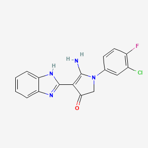 molecular formula C17H12ClFN4O B7811655 CID 16958002 