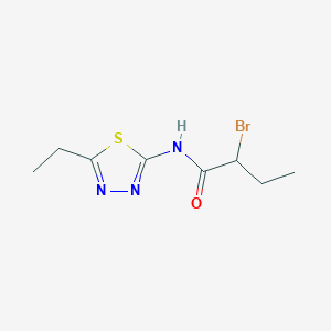 molecular formula C8H12BrN3OS B7811666 2-bromo-N-(5-ethyl-1,3,4-thiadiazol-2-yl)butanamide 