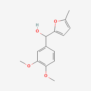 molecular formula C14H16O4 B7811683 (3,4-Dimethoxyphenyl)(5-methylfuran-2-yl)methanol 