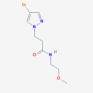 molecular formula C9H14BrN3O2 B7811690 3-(4-Bromo-1H-pyrazol-1-yl)-N-(2-methoxyethyl)propanamide 