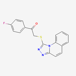 molecular formula C18H12FN3OS B7811742 1-(4-Fluorophenyl)-2-([1,2,4]triazolo[4,3-a]quinolin-1-ylthio)ethanone 