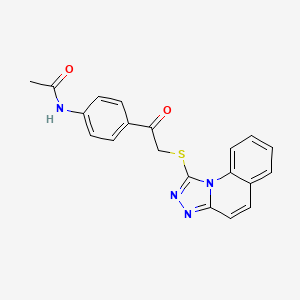 molecular formula C20H16N4O2S B7811743 N-{4-[2-([1,2,4]triazolo[4,3-a]quinolin-1-ylthio)acetyl]phenyl}acetamide 