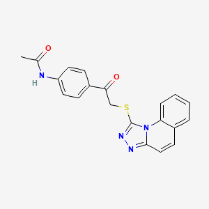 molecular formula C20H16N4O2S B7811743 N-[4-[2-([1,2,4]triazolo[4,3-a]quinolin-1-ylsulfanyl)acetyl]phenyl]acetamide 