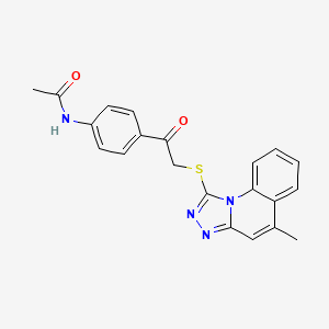 molecular formula C21H18N4O2S B7811757 N-(4-{2-[(5-methyl[1,2,4]triazolo[4,3-a]quinolin-1-yl)thio]acetyl}phenyl)acetamide 