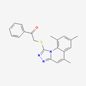 1-Phenyl-2-[(5,7,9-trimethyl[1,2,4]triazolo[4,3-a]quinolin-1-yl)thio]ethanone